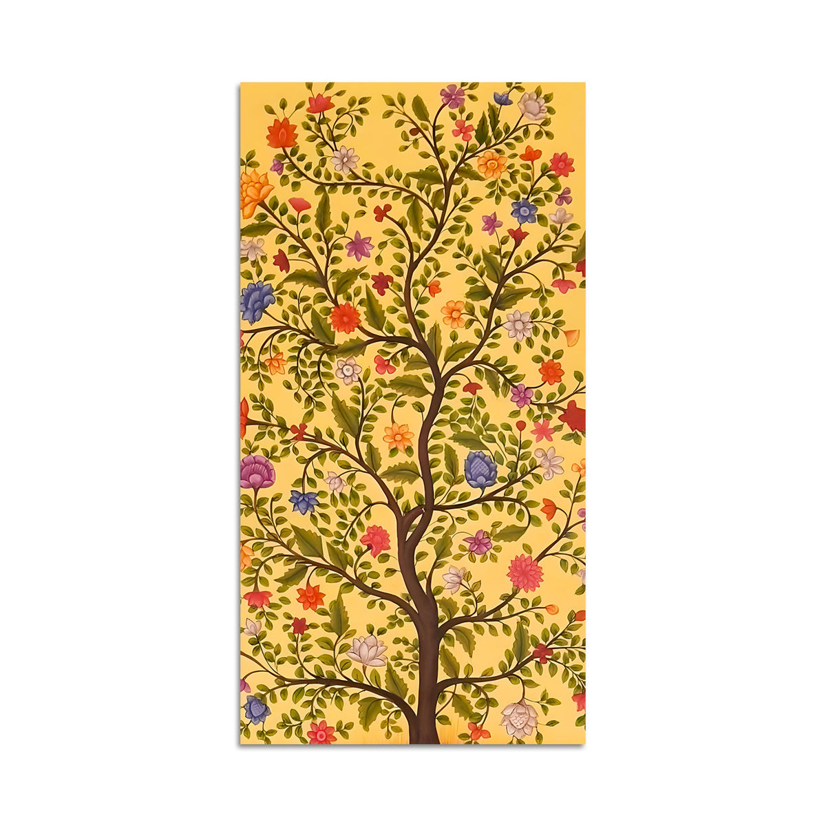 Colorful Floral Tree Canvas Wall Painting | Nature Inspired Home Decor