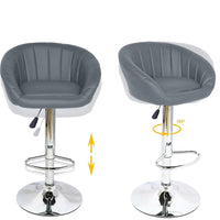 Comfy Back Rest Coral Grey Velvet Bar Stool / Long Chair