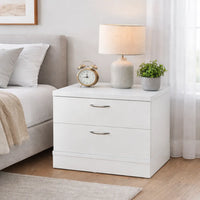 Compact Bedside Table with Two Drawers