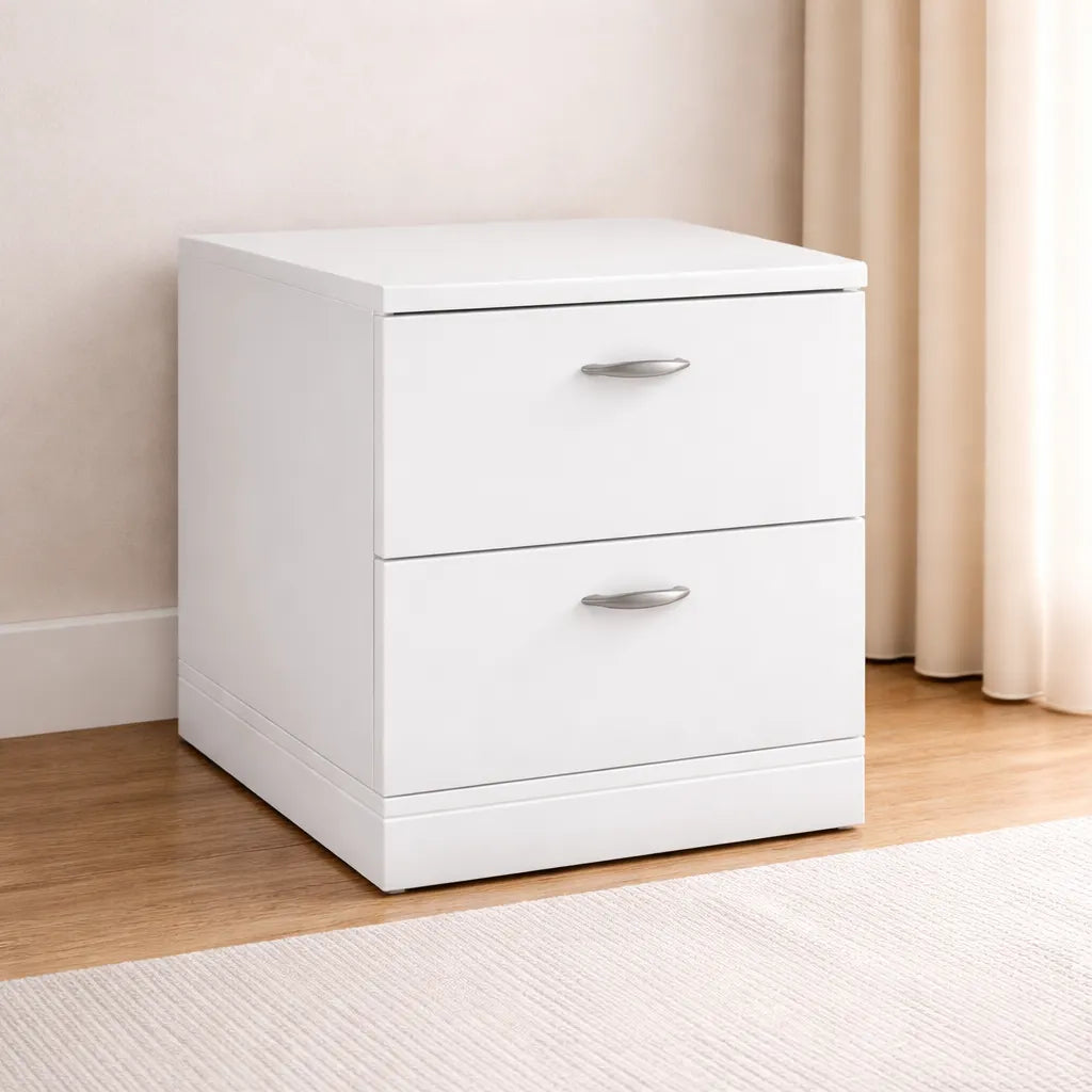 Compact Bedside Table with Two Drawers