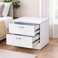 Compact Bedside Table with Two Drawers