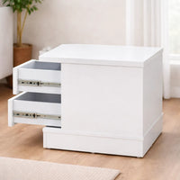 Compact Bedside Table with Two Drawers