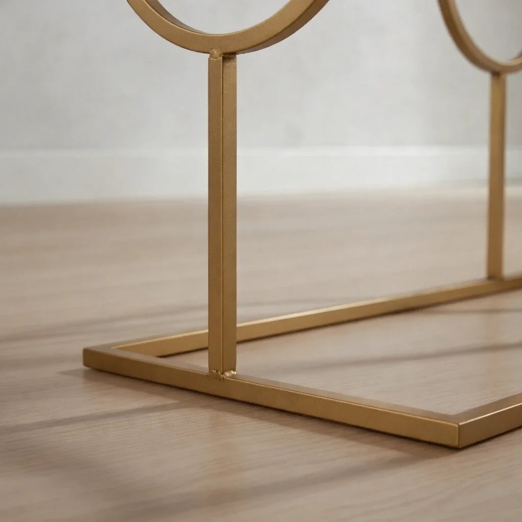 Contemporary Console Table in Geometric Pattern Design