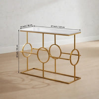 Contemporary Console Table in Geometric Pattern Design