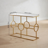 Contemporary Console Table in Geometric Pattern Design