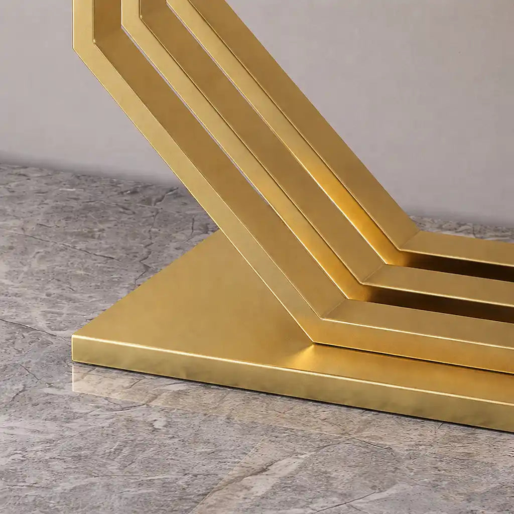 Contemporary Console Table with Bold Geometric Design