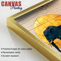 Contemporary Elephant Family Canvas Wall Painting