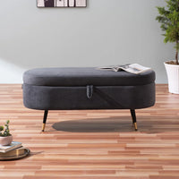 Contemporary Grey Bench with Storage and Designer Finish