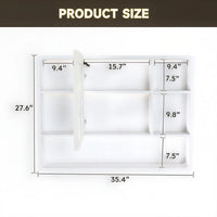 Contemporary LED Mirror with Display Storage and Touch Panel