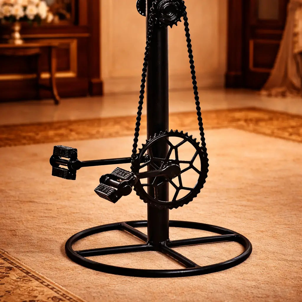 Bicycle Pedal Lounge Bar Chair with Leather Seat and Back