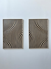 Contemporary Wooden Wall Sculptures with Fluid Lines