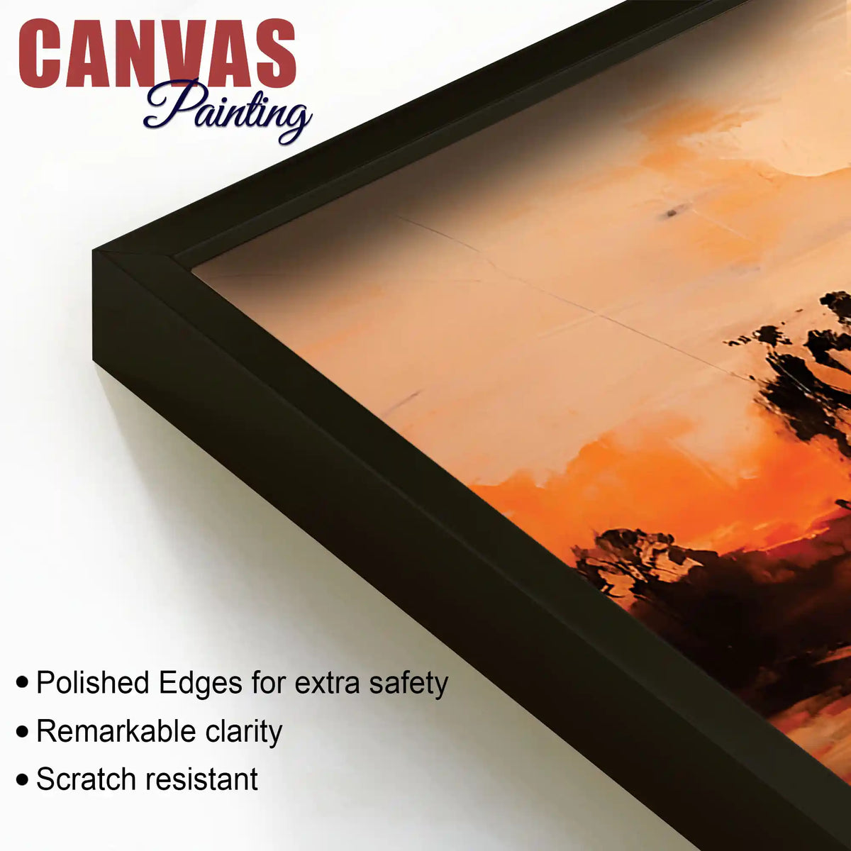 Cowboy Riding Horse at Sunset Rustic Western Style Abstract Canvas Wall Painting