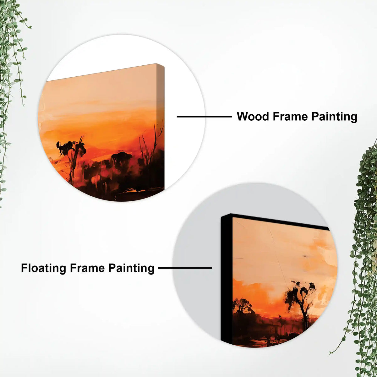 Cowboy Riding Horse at Sunset Rustic Western Style Abstract Canvas Wall Painting