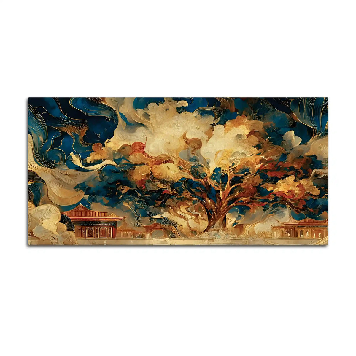 Creative Abstract Tree Canvas Wall Art Painting for Modern Interior Decor