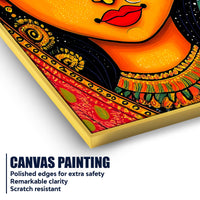 Cultural Indian Bridal Expression Woman Face Canvas Wall Painting
