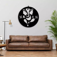 Dancing Ganesha with Swastik LED Wall Hanging for Wall Decor