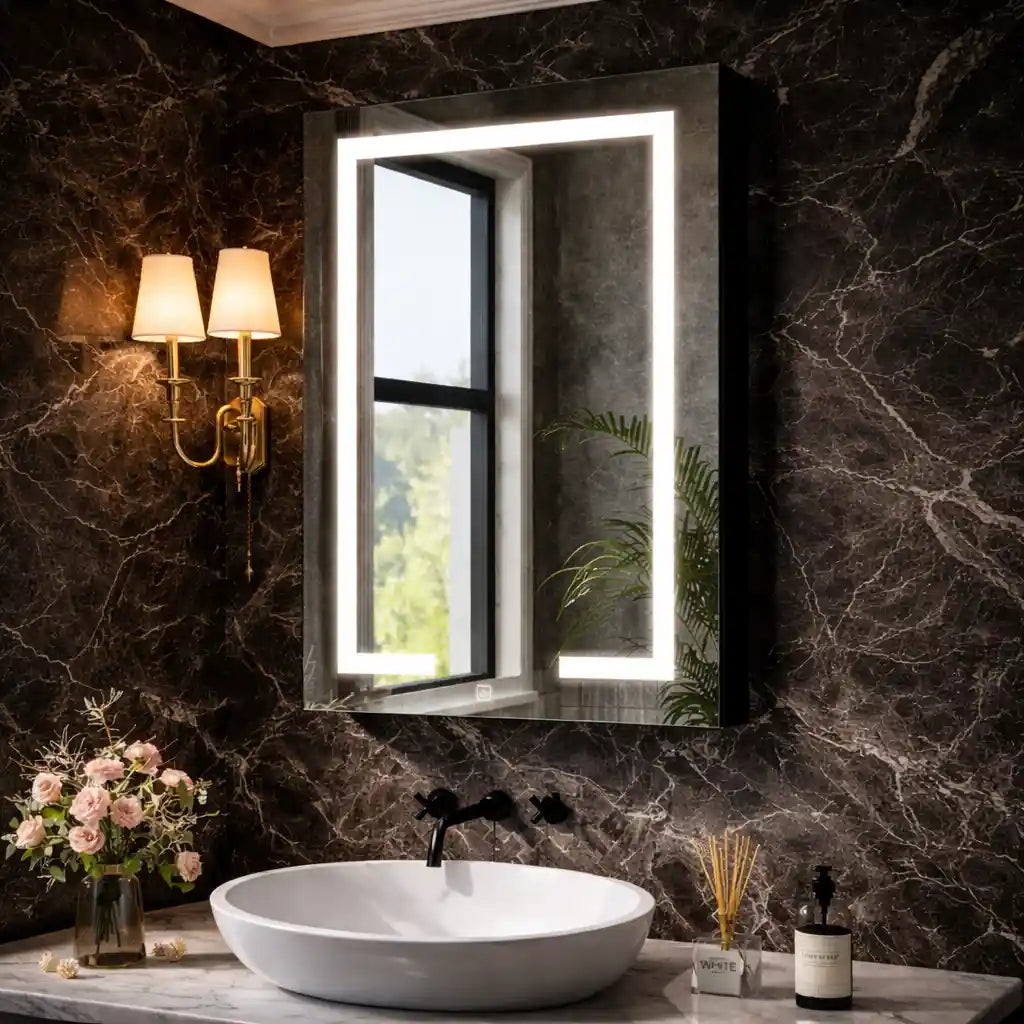 Daylight LED Mirror Cabinet with Touch Sensor and Minimalist Design