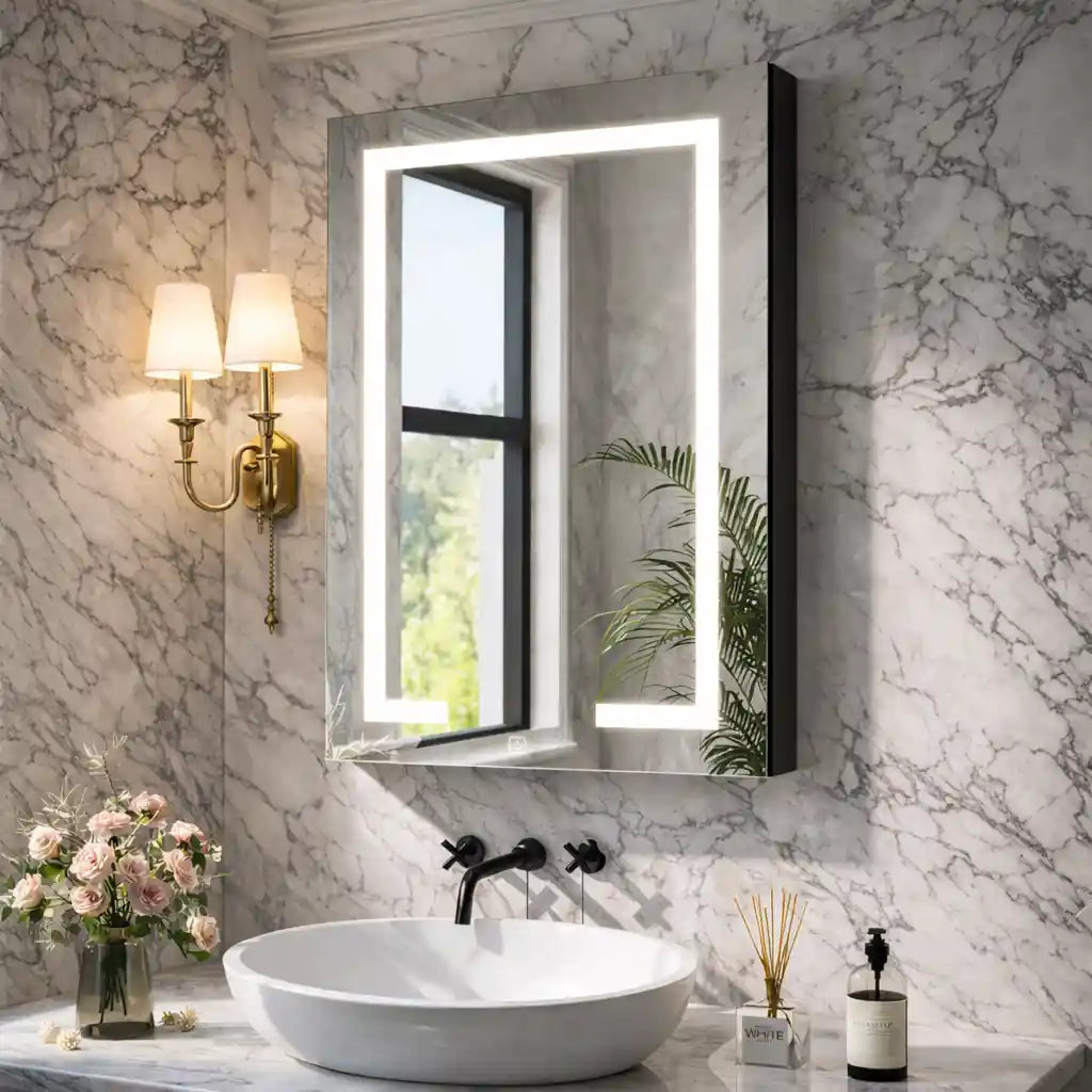 Daylight LED Mirror Cabinet with Touch Sensor and Minimalist Design