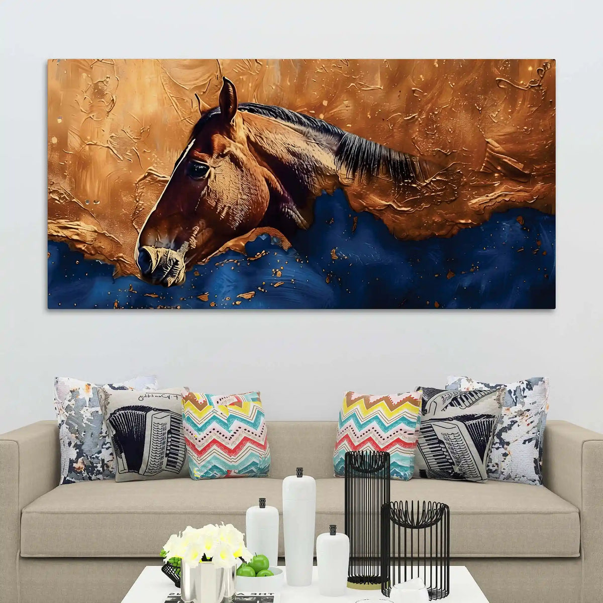 Decorative Abstract Horse Canvas Wall Painting