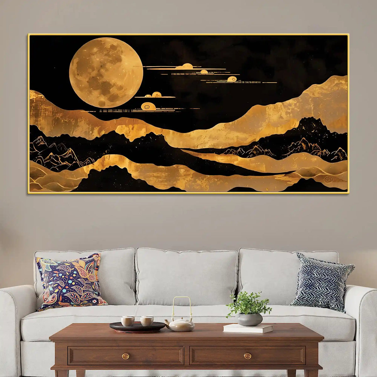 Decorative Abstract Mountain Canvas Wall Art Painting