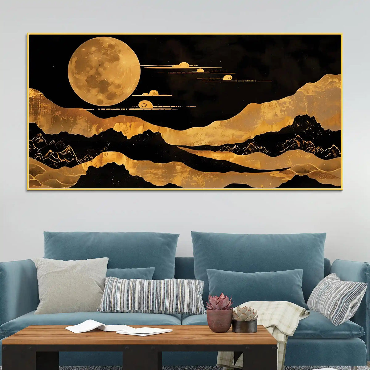 Decorative Abstract Mountain Canvas Wall Art Painting