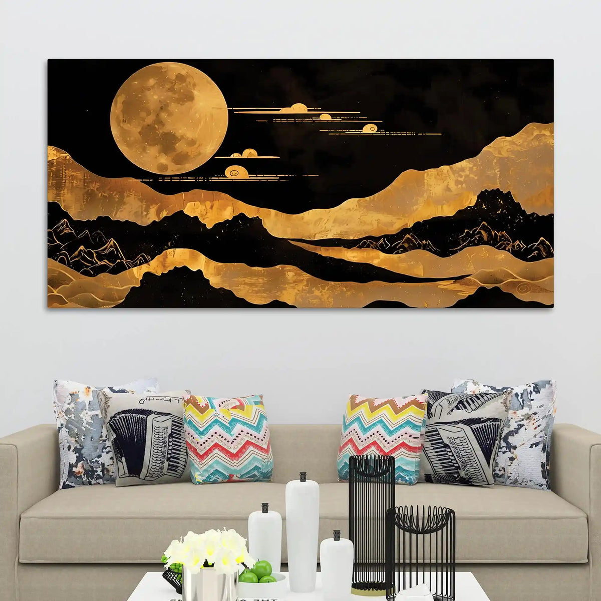 Decorative Abstract Mountain Canvas Wall Art Painting