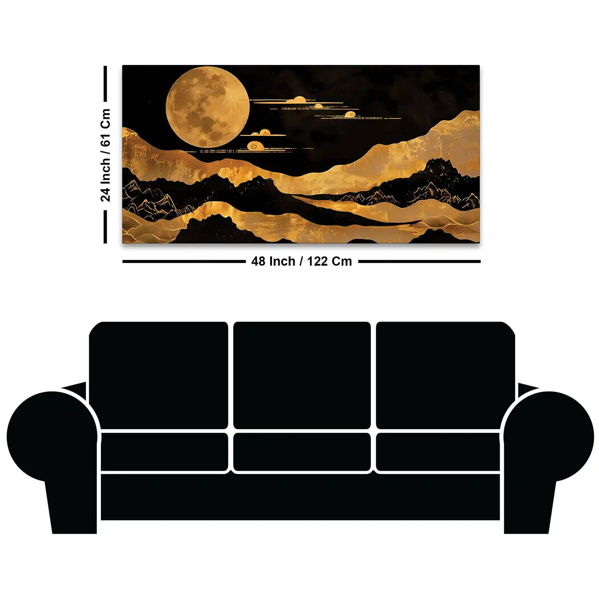 Decorative Abstract Mountain Canvas Wall Art Painting