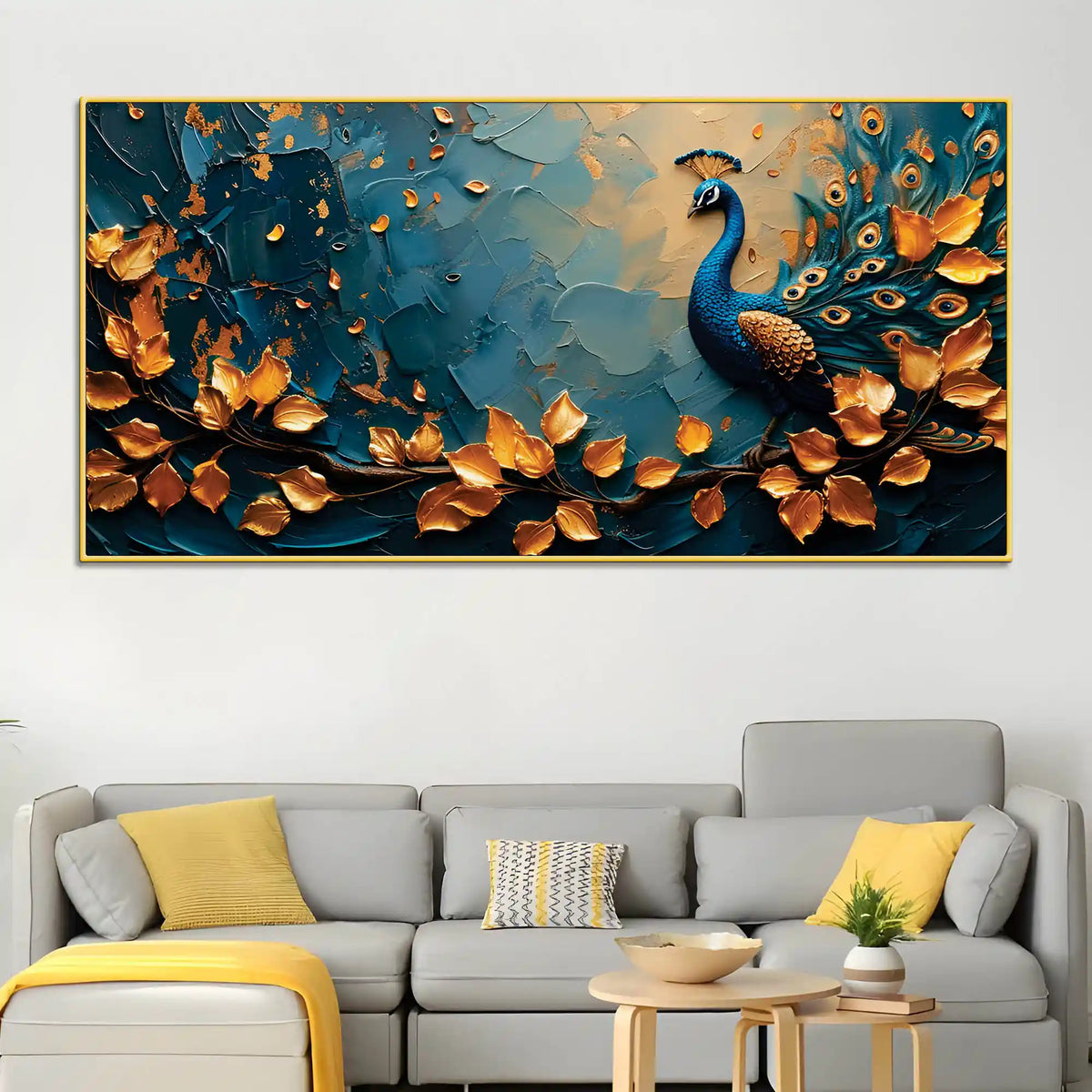 Decorative Abstract Peacock Canvas Wall Art Painting