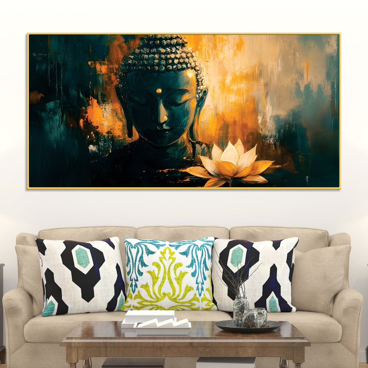 Decorative Buddha Wall Painting – Premium Home Style