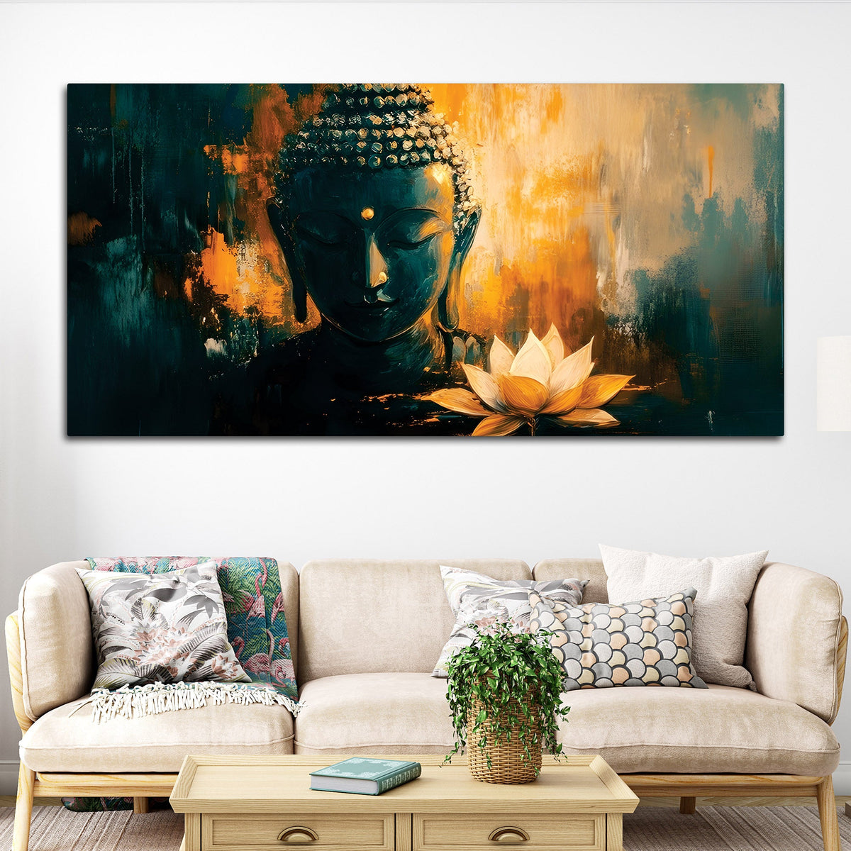 Decorative Buddha Wall Painting – Premium Home Style