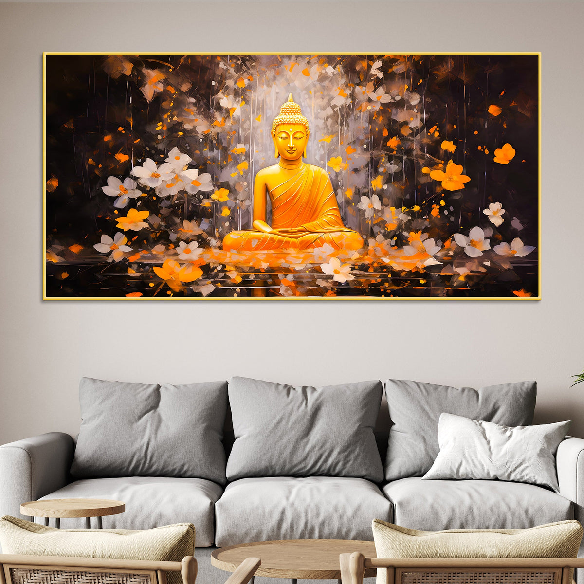 Decorative Buddha Canvas Wall Painting for Premium Home Styling