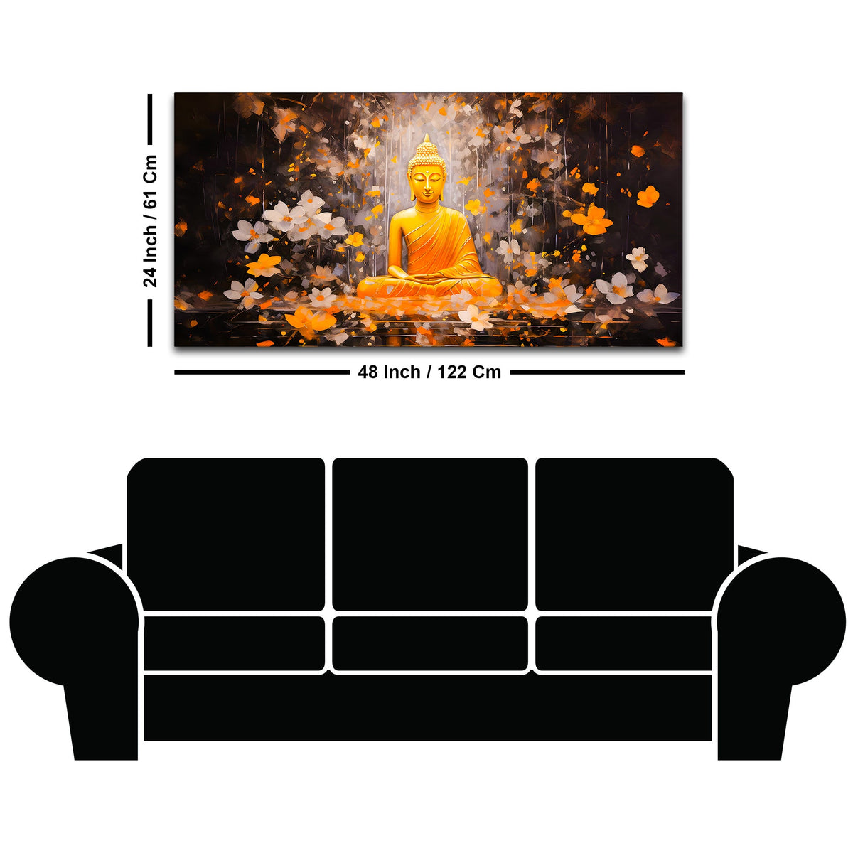 Decorative Buddha Canvas Wall Painting for Premium Home Styling