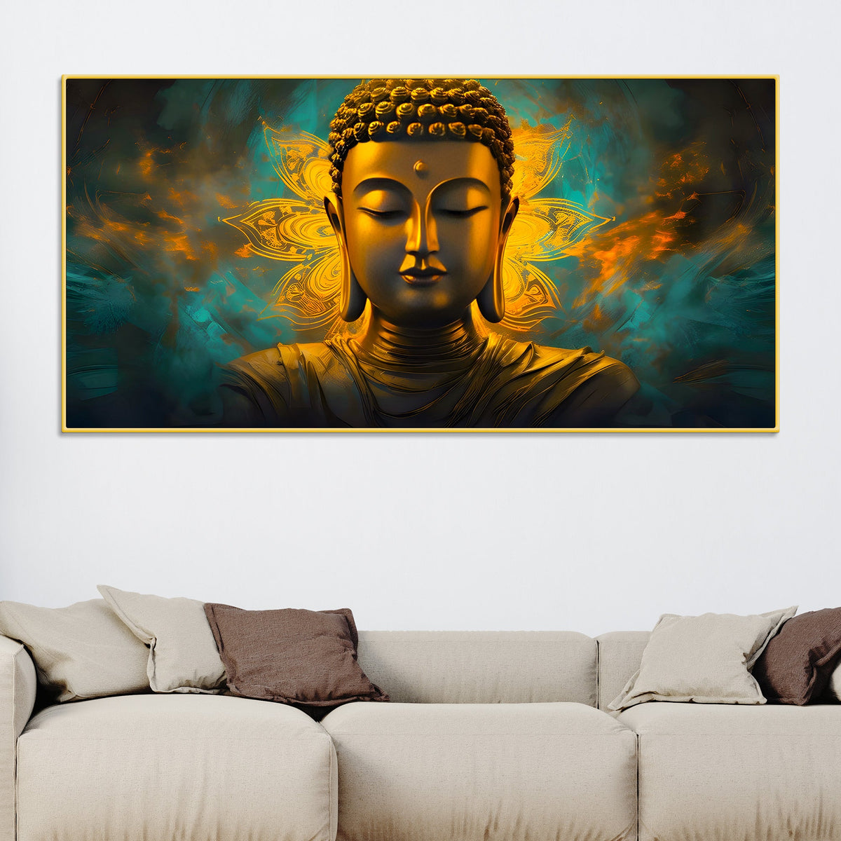 Decorative Buddha Wall Painting for Elegant Spaces