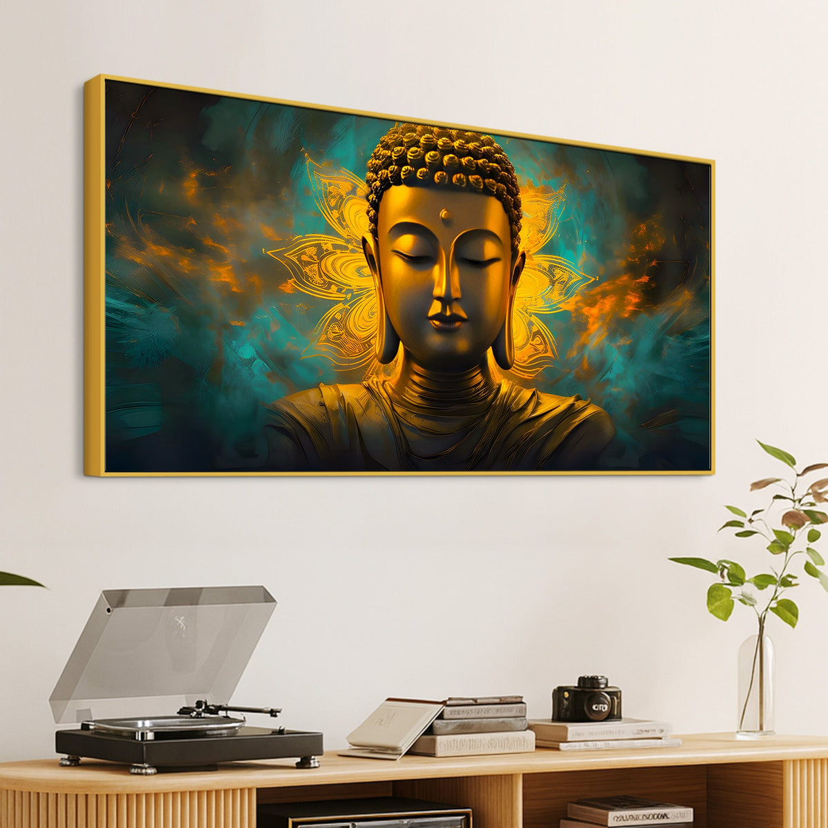 Decorative Buddha Wall Painting for Elegant Spaces