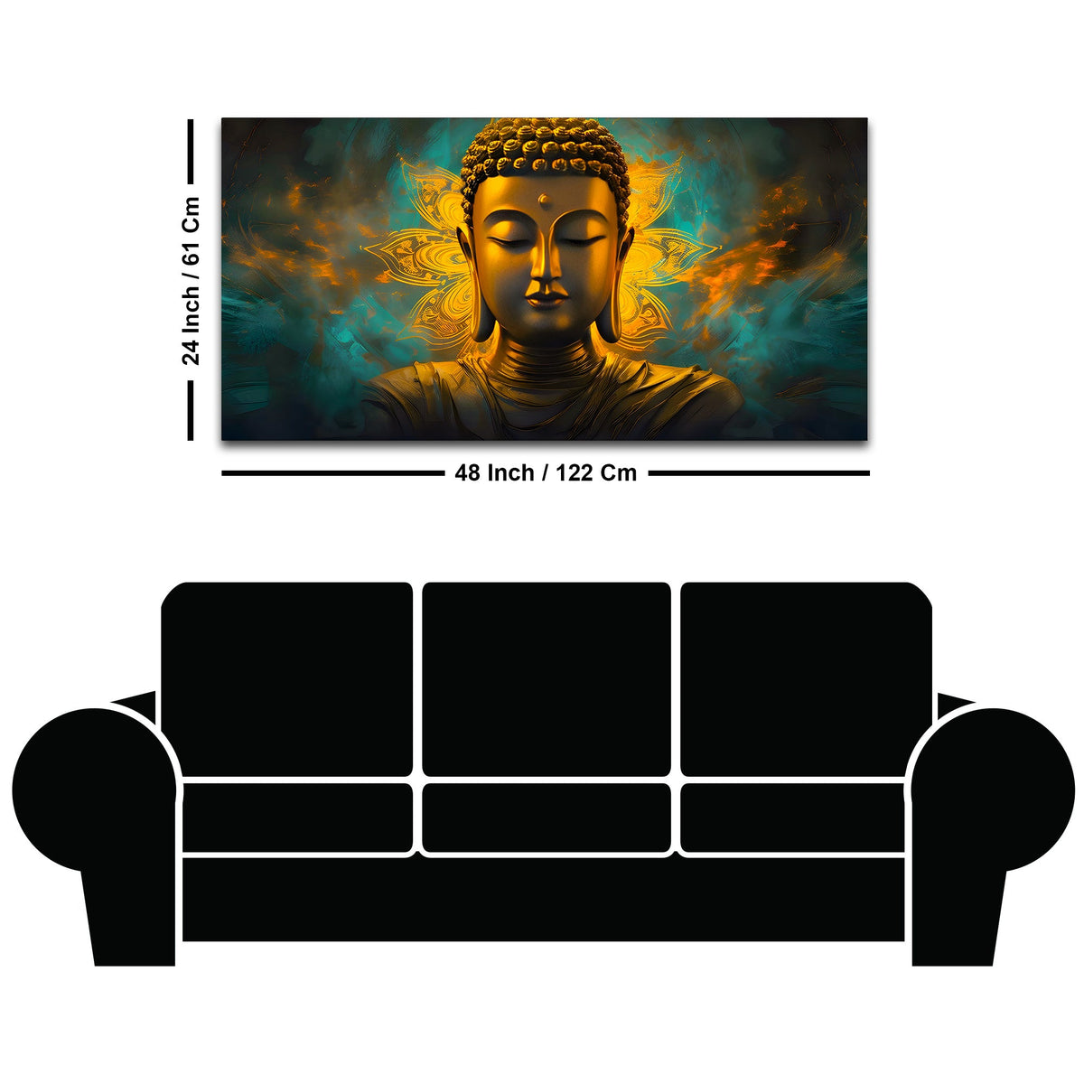 Decorative Buddha Wall Painting for Elegant Spaces