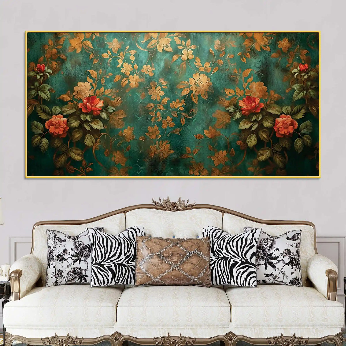 Decorative Floral Canvas Wall Painting for Home Decor