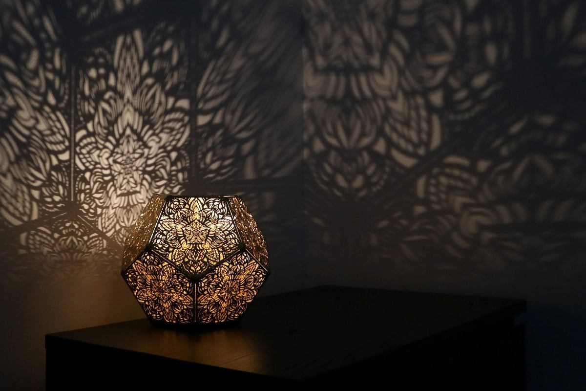 Decorative Floral Laser Cut Table Light