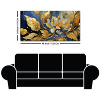Decorative Gold Leaf Floral Canvas Painting