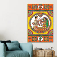 Decorative Indian Marriage Canvas Painting | Ethnic Home Wall Art
