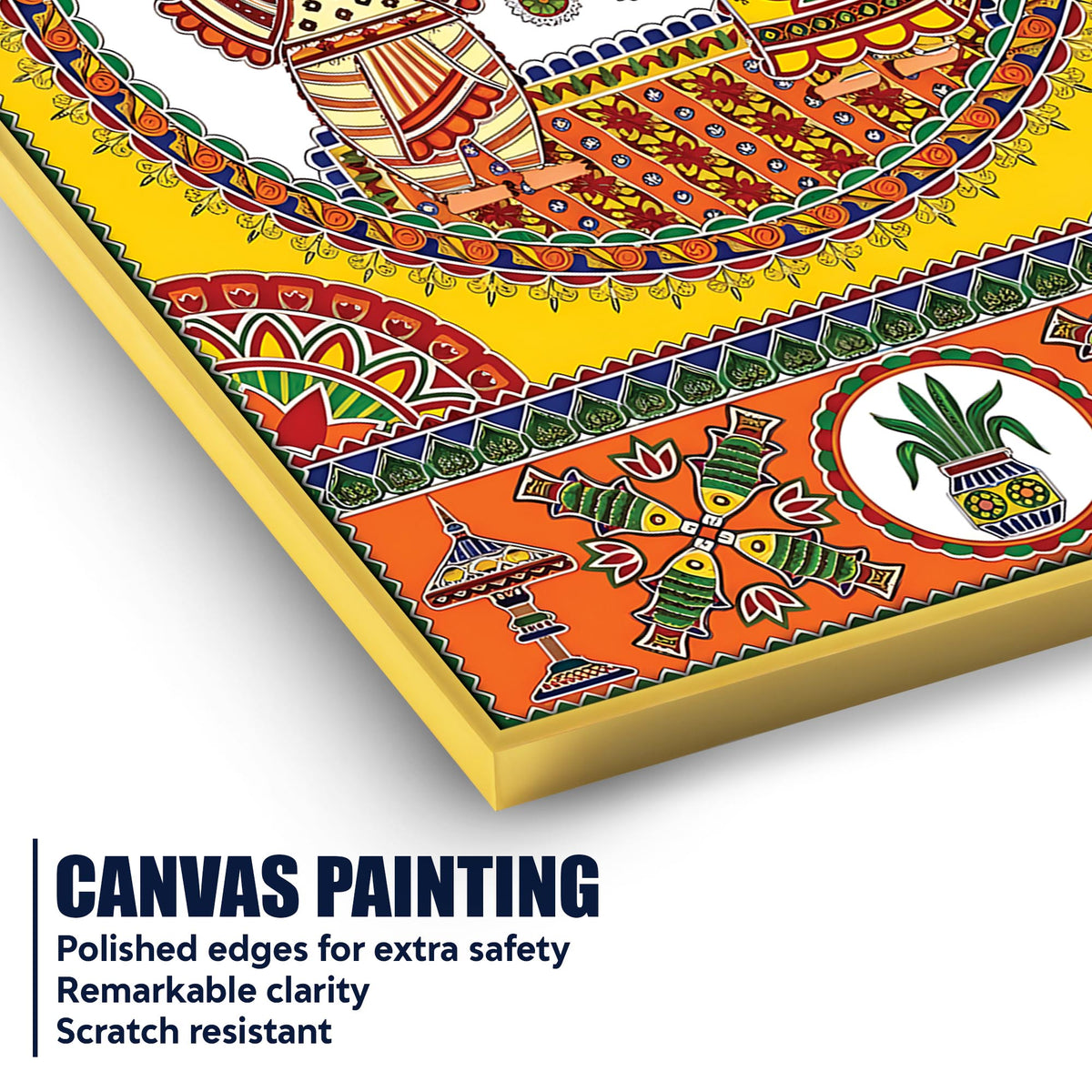 Decorative Indian Marriage Canvas Painting | Ethnic Home Wall Art
