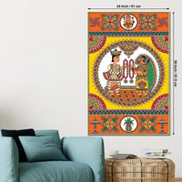 Decorative Indian Marriage Canvas Painting | Ethnic Home Wall Art