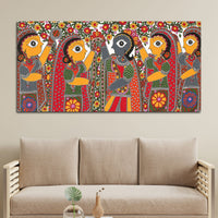 Decorative Indian Village Marriage Canvas Wall Painting