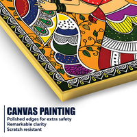 Decorative Indian Woman Canvas Painting | Traditional Wall Art