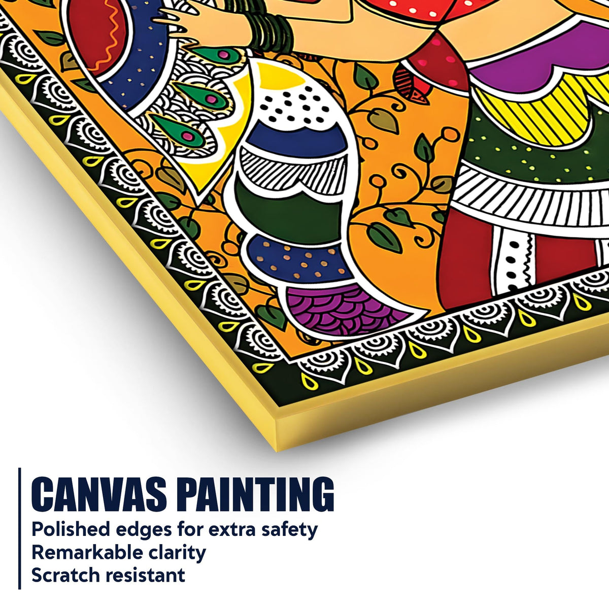 Decorative Indian Woman Canvas Painting | Traditional Wall Art