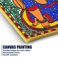 Decorative Madhubani Buddha Peace Canvas Painting