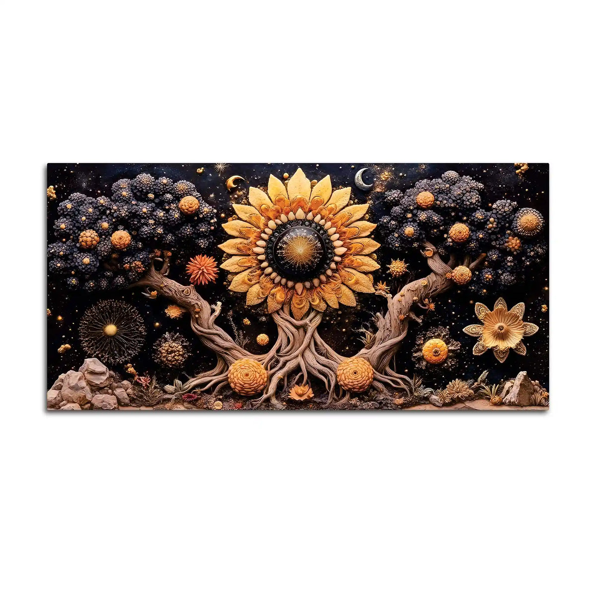 Designer Abstract Floral Canvas Wall Painting for Home Decor