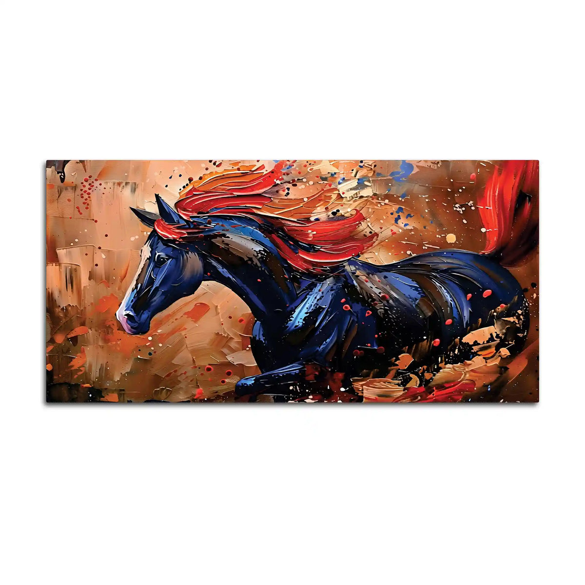 Designer Abstract Horse Canvas Wall Painting for Décor