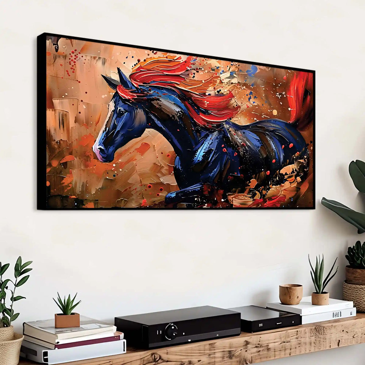 Designer Abstract Horse Canvas Wall Painting for Décor