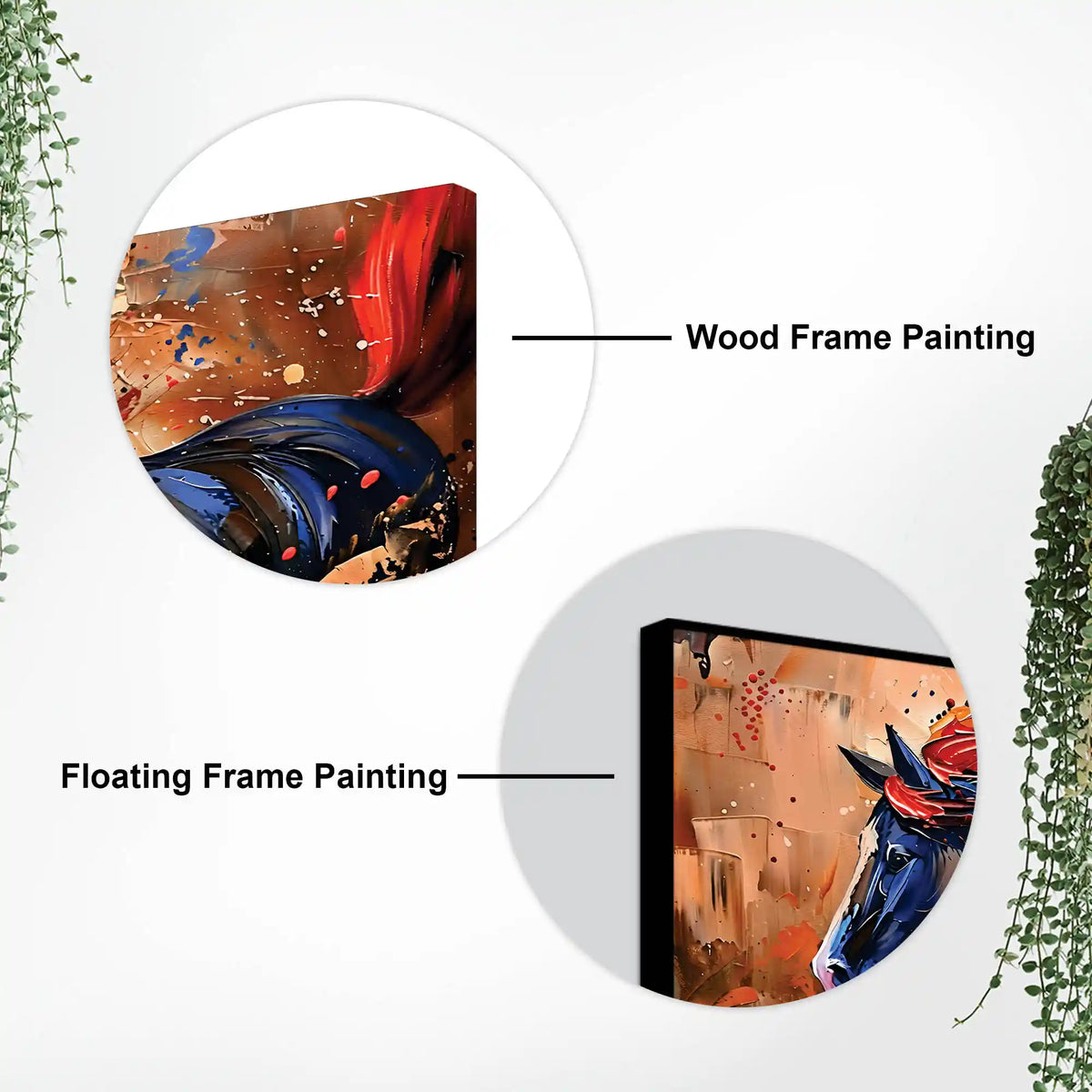 Designer Abstract Horse Canvas Wall Painting for Décor
