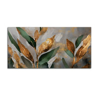 Designer Abstract Leaf Texture Wall Canvas Painting for Interiors